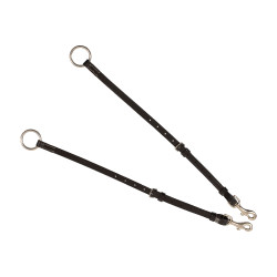 Peitoral Equestro em couro com pesponto decorativo e martingala removível Castanho escuro Peitoral Equestro em couro com pesponto decorativo e martingala removível Castanho escuro