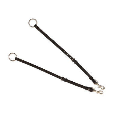 Peitoral Equestro em couro com pesponto decorativo e martingala removível Castanho escuro Peitoral Equestro em couro com pesponto decorativo e martingala removível Castanho escuro