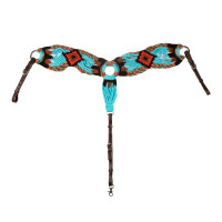 Peitoral western Pool’s Rope Waves Natural Castanho