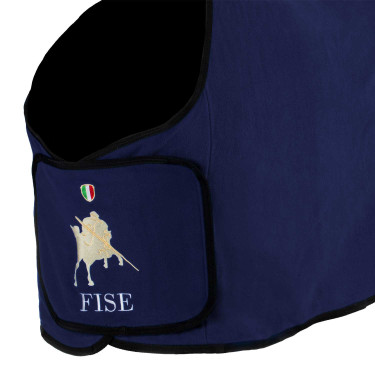 Manta de polar Equestro x FISE com fecho frontal Blazer marinho Azul-marinho