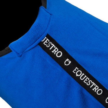 Manta de polar Equestro x FISE com fecho frontal Azul da Savoia