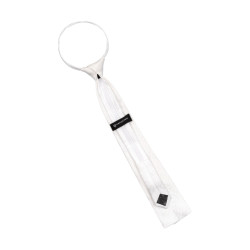 Gravata de concurso Equestro em favo de mel quadrado Branco