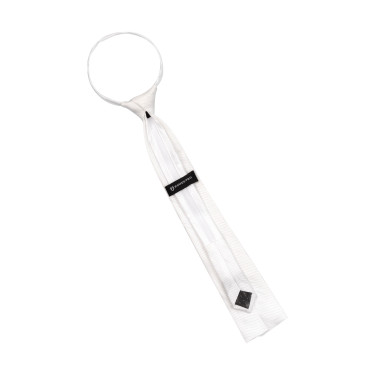 Gravata de concurso Equestro em favo de mel quadrado Branco