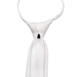 Gravata de concurso Equestro em favo de mel quadrado Branco