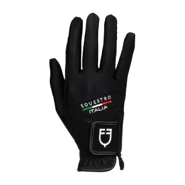 Luvas em tecido técnico Equestro X FISE Preto