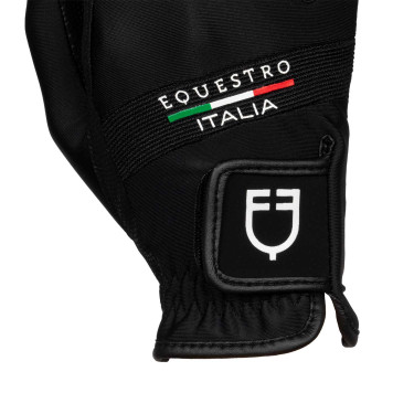 Luvas em tecido técnico Equestro X FISE Preto