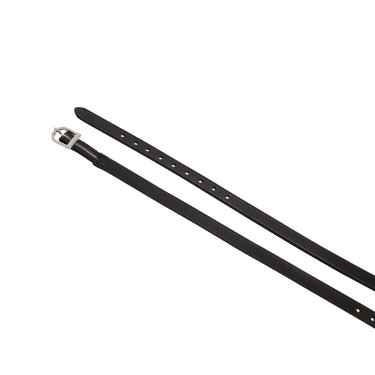 Tiras de esporas Equestro em couro com inserto elástico Preto