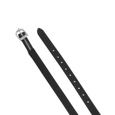 Tiras de esporas Equestro em couro com inserto elástico Preto