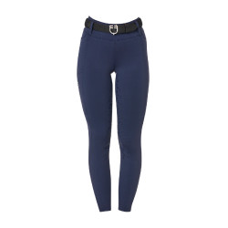 Legging feminino Equestro de cintura alta com passantes para cinto Blazer marinho Azul-marinho