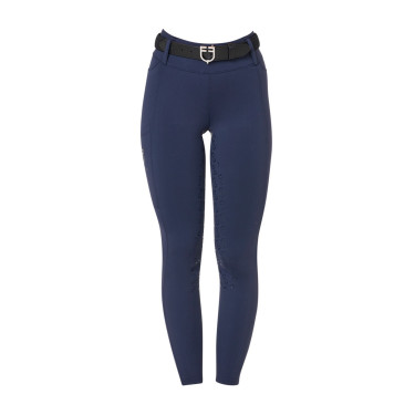 Legging feminino Equestro de cintura alta com passantes para cinto Blazer marinho Azul-marinho