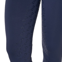 Legging feminino Equestro de cintura alta com passantes para cinto Blazer marinho Azul-marinho