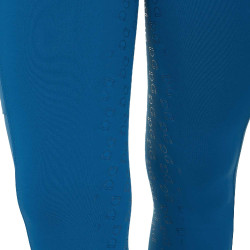 Legging feminino Equestro de cintura alta com passantes para cinto Coral azul