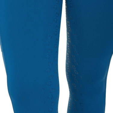 Legging feminino Equestro de cintura alta com passantes para cinto Coral azul