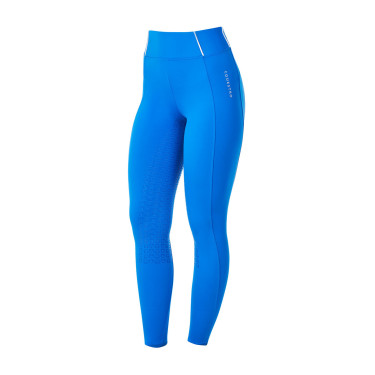 Legging feminino Equestro x FISE full grip corte slim Azul da Savoia