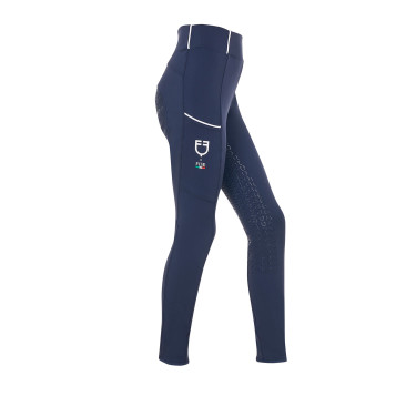 Legging menina Equestro x FISE full grip corte slim Blazer marinho Azul-marinho