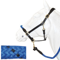 Licol corde Canter Marron / marine