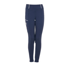 Legging menina Equestro x FISE full grip corte slim Blazer marinho Azul-marinho