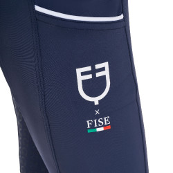 Legging menina Equestro x FISE full grip corte slim Blazer marinho Azul-marinho