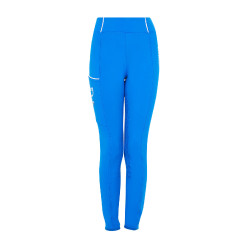 Legging menina Equestro x FISE full grip corte slim Azul da Savoia