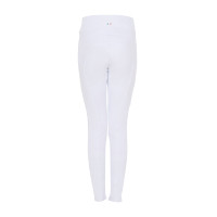 Legging menina Equestro x FISE full grip corte slim Branco