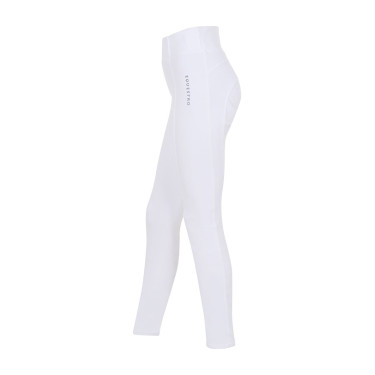 Legging menina Equestro x FISE full grip corte slim Branco