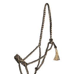 Caveção de corda Pool’s de nariz largo com guia Preto / bege