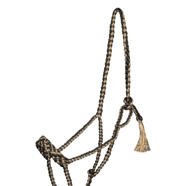 Caveção de corda Pool’s de nariz largo com guia Preto / bege