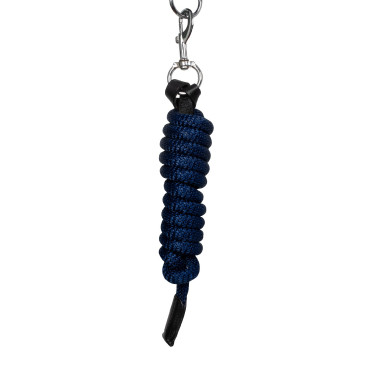 Cabeçada ergonómica Equestro com inserções em couro Preto / azul-marinho