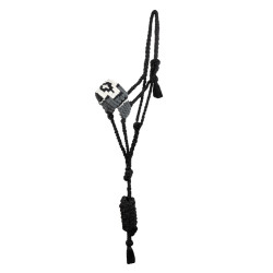 Cabo de cabeça de mohair Pool’s padrão Diamond Preto / cinza Cinzento