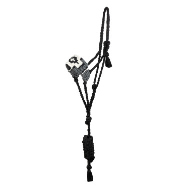 Cabo de cabeça de mohair Pool’s padrão Diamond Preto / cinza Cinzento