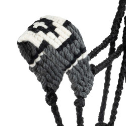 Cabo de cabeça de mohair Pool’s padrão Diamond Preto / cinza Cinzento