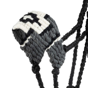 Cabo de cabeça de mohair Pool’s padrão Diamond Preto / cinza Cinzento