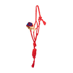 Cabo de cabeça de mohair Pool’s padrão Diamond Vermelho / bege