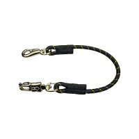 Longe de amarração elástica Umbria Equitazione com mosquetão duplo Preto