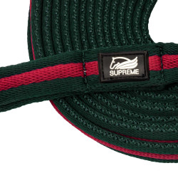 Corda de trabalho em nylon acolchoada, fixável ao cabresto Umbria Equitazione Verde caçador / bordô