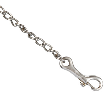 Longe de couro Pool’s com corrente Óleo escuro Castanho