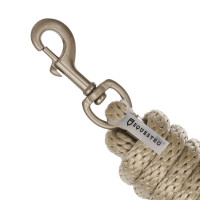 Longe Equestro com mosquetão acetinado resistente Bege