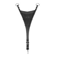 Martingale Acavallo com bib em couro Preto