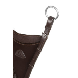 Martingale Acavallo com bib em couro Castanho escuro
