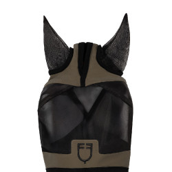 Máscara anti-moscas Equestro com logótipo frontal Noz Castanho Máscara anti-moscas Equestro com logótipo frontal Noz Castanho
