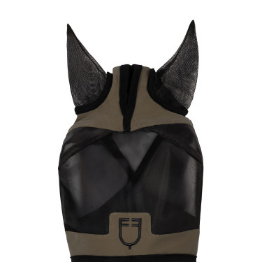 Máscara anti-moscas Equestro com logótipo frontal Noz Castanho Máscara anti-moscas Equestro com logótipo frontal Noz Castanho