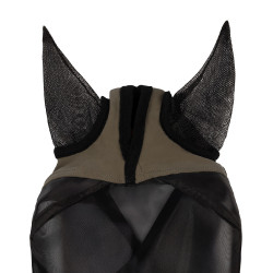 Máscara anti-moscas Equestro com logótipo frontal Noz Castanho Máscara anti-moscas Equestro com logótipo frontal Noz Castanho