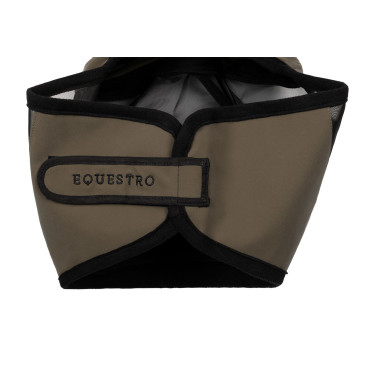 Máscara anti-moscas Equestro com logótipo frontal Noz Castanho Máscara anti-moscas Equestro com logótipo frontal Noz Castanho