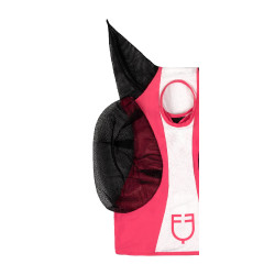 Máscara anti-moscas Equestro bicolor em malha Madressilva / branco brilhante