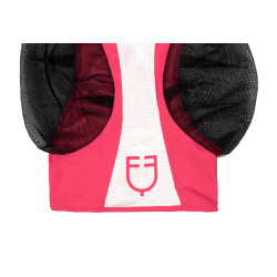 Máscara anti-moscas Equestro bicolor em malha Madressilva / branco brilhante