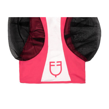 Máscara anti-moscas Equestro bicolor em malha Madressilva / branco brilhante