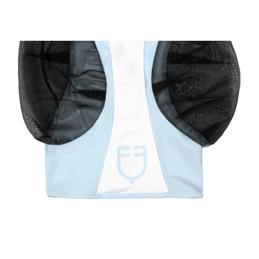 Máscara anti-moscas Equestro bicolor em malha Omphalodes / branco brilhante