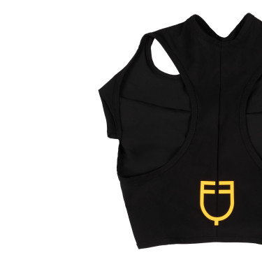 Máscara anti-moscas Equestro em elastano sem orelhas, rede para os olhos Preto