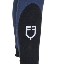 Calças de equitação infantis unissexo Equestro x FISE com grip nos joelhos Blazer marinho Azul-marinho