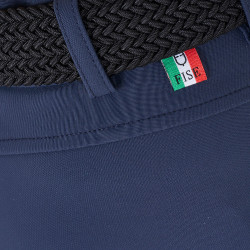 Calças de equitação infantis unissexo Equestro x FISE com grip nos joelhos Blazer marinho Azul-marinho